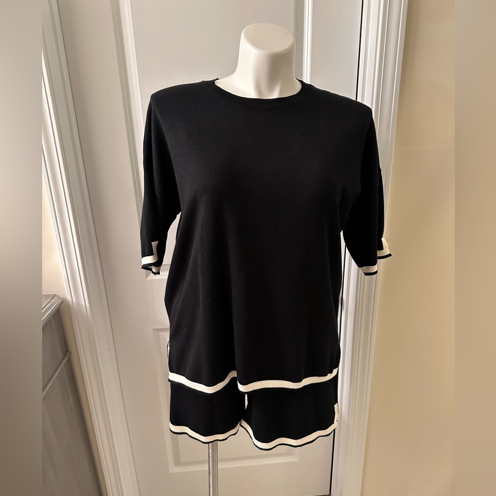 Ekouaer Lounge set. Women’s two piece set. Size XL. Black and white. Lounge set. - Picture 2 of 10